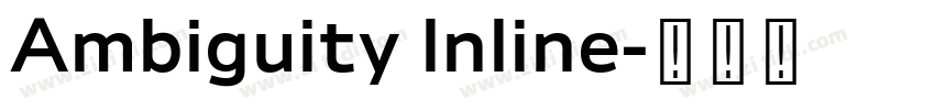 Ambiguity lnline字体转换